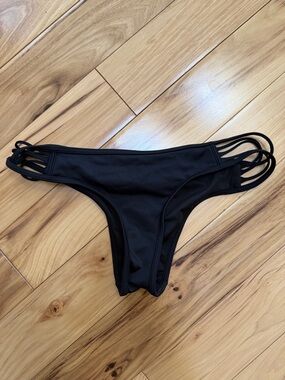 Victoria's Secret Black Multi-Strap Bikini Bottom